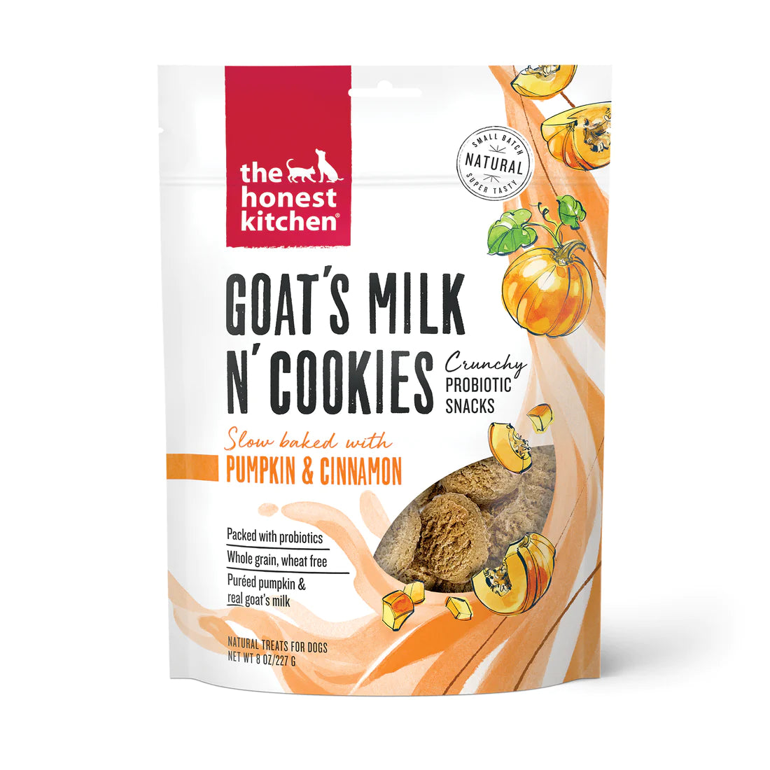 The Honest Kitchen Goat's Milk & Cookies Pumpkin ProBiotic Dog Treat