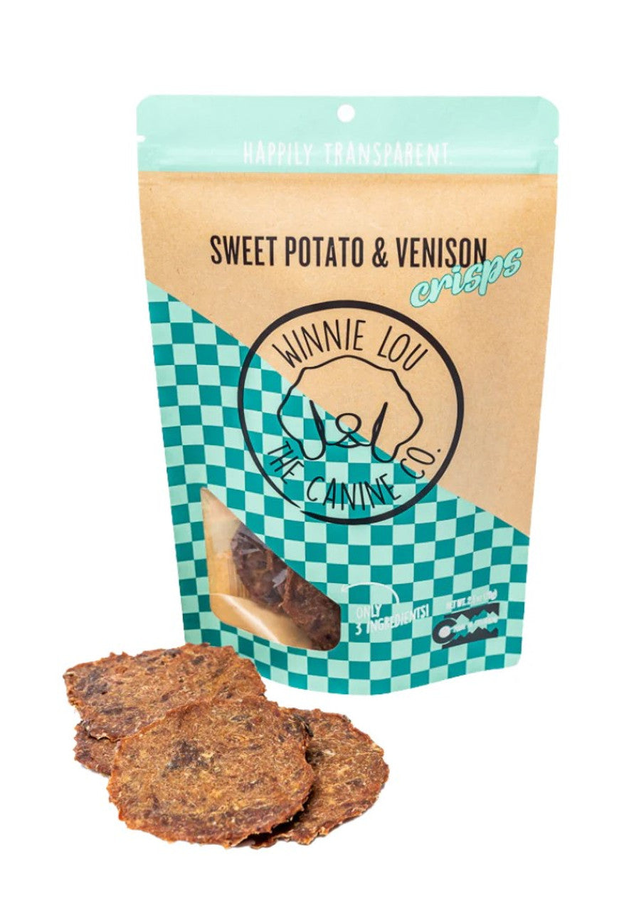 Winnie Lou Sweet Potato & Venison Crisps 2.5oz