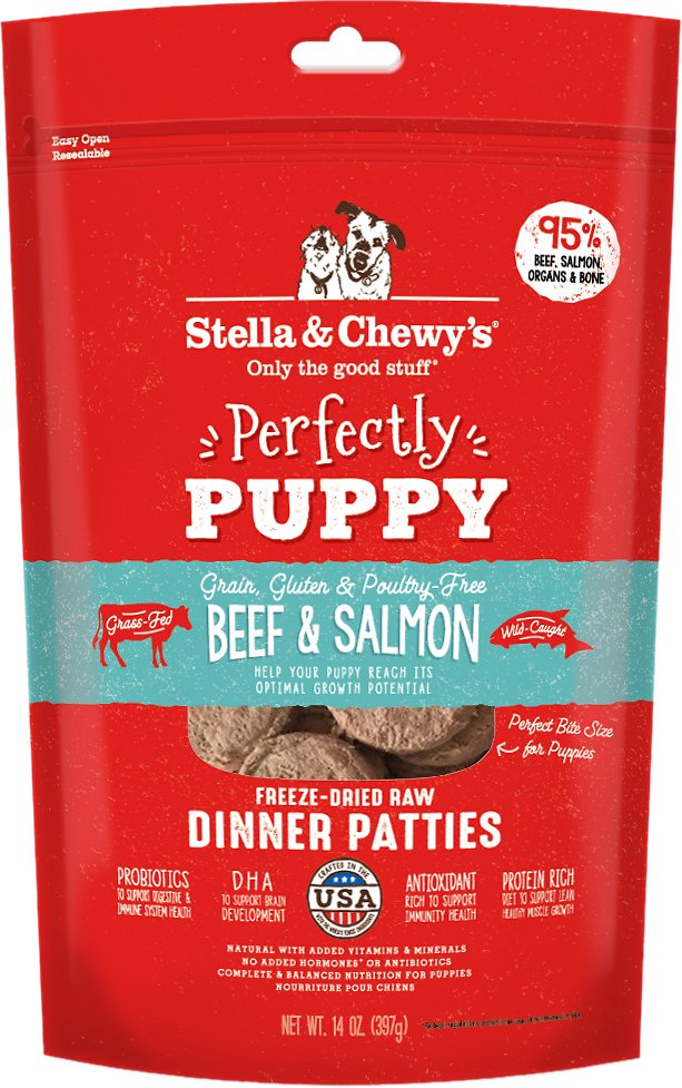 Stella & Chewy's Dog Freeze Dried Dinner Patties Puppy Salmon & Beef