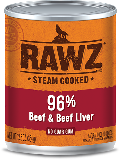Rawz Dog Beef &amp; Beef Liver Can 12.5oz