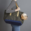 Love Thy Beast Canvas Pet Tote Navy/Olive