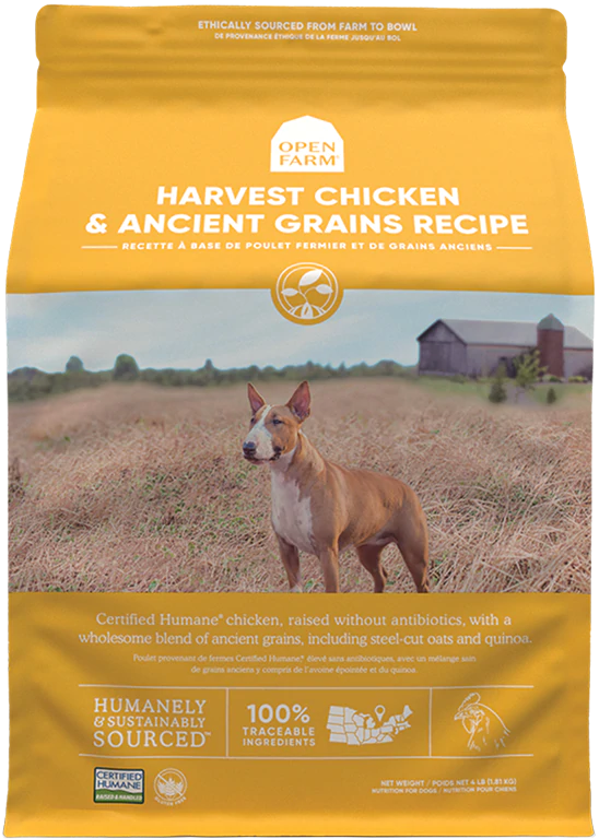 Open Farm Harvest Chicken &amp; Ancient Grains Dog Food 4.5 lb