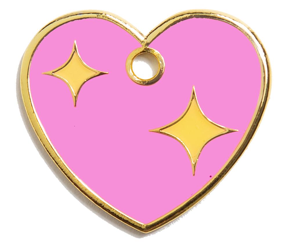 Trill Paws Sparkling Pink Heart Tag