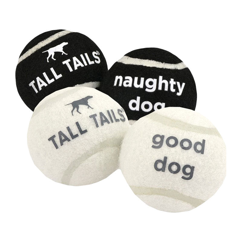 Tall Tails Black & White Tennis Balls