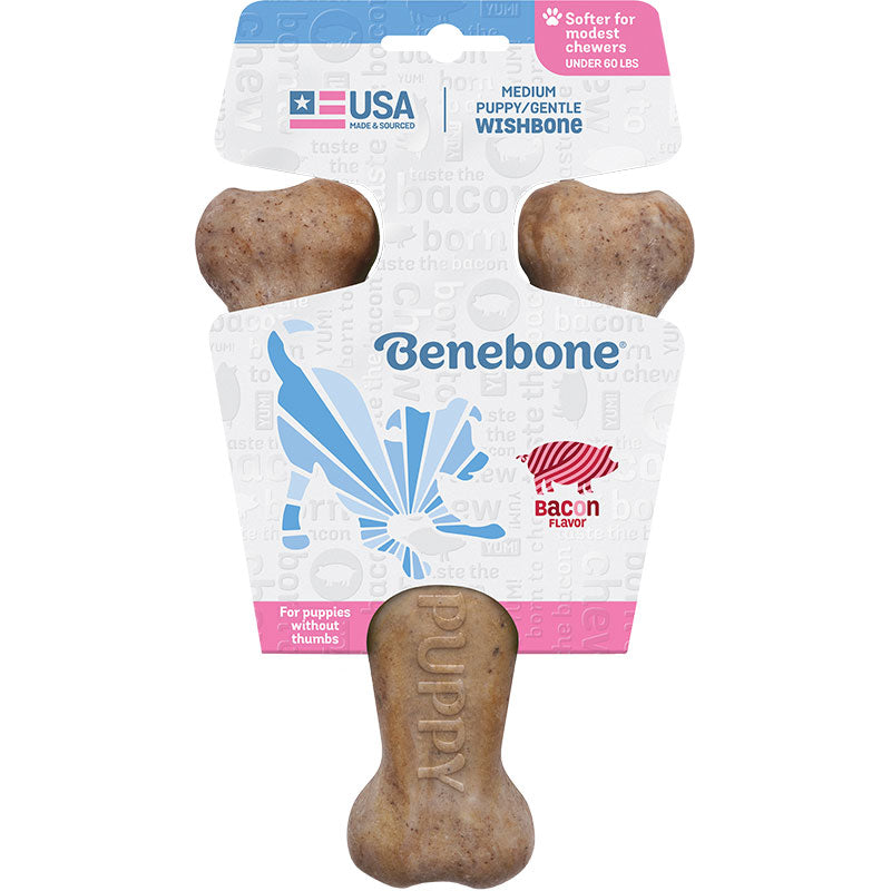 Benebone Wishbone Bacon Chew Puppy