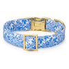 Foggy Dog Blue Roses Dog Collar