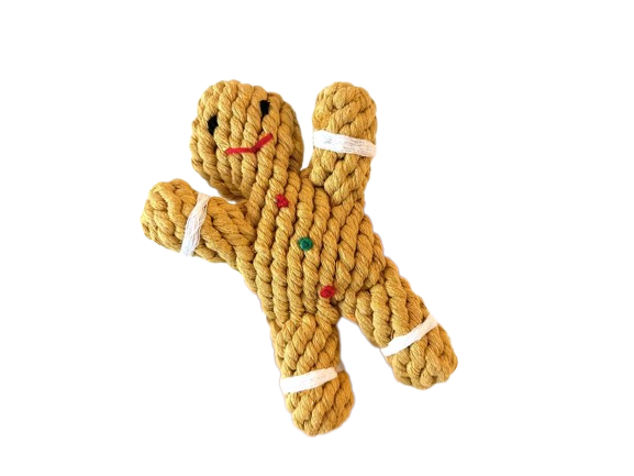 Handmade Sustainable Gingerman Rope Toys