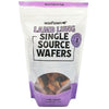 A bag of Wooftown Lamb Lung Single Source Wafers, natural dog treats made in Canada, weighing 90g (3.1 oz), featuring a clear window to showcase treats.