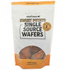 Bag of Wooftown&#39;s Sweet Potato Single Source Wafers, a natural, easily digestible dog treat. 8 oz, made in Canada.