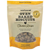 A package of Wooftown Oven Baked Biscuits, Chicken Recipe, featuring natural ingredients and superfoods for dogs. 170g, Made in Canada.