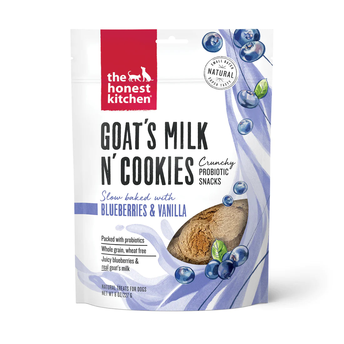 The Honest Kitchen Goat's Milk & Cookies Blueberry ProBiotic Dog Treat