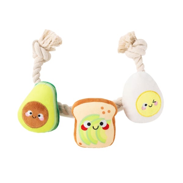 Hugsmart Pet - Toast and Egg - Rope Toy