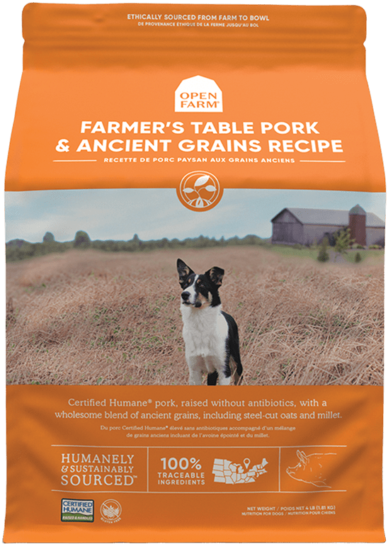 Open Farm Farmer's Table Pork &amp; Ancient Grains Dog Food 4.5 lb