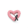 Barkholic Pink Heart Rope Dog Toy