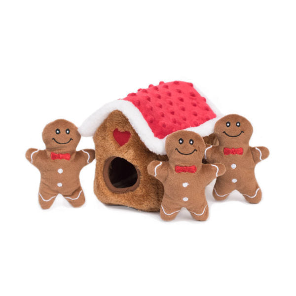 ZippyPaws Gingerbread House Burrow