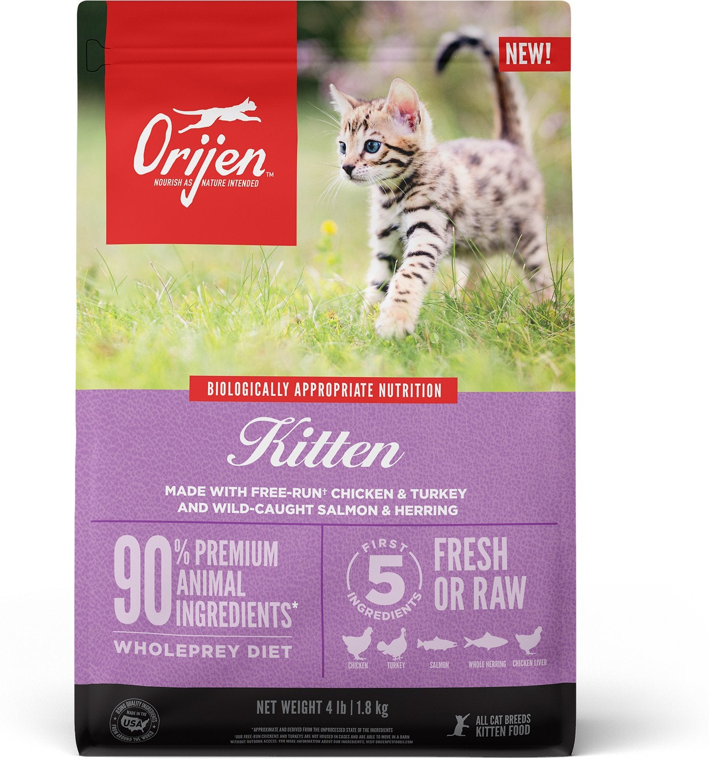Orijen Kitten Cat Food 4lb