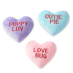 Fringe Conversation Hearts 3pc Dog Toy