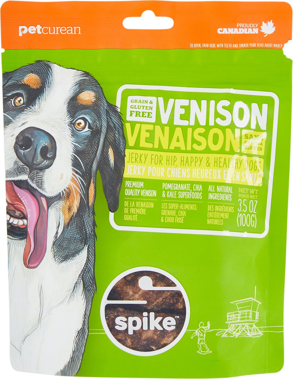 Spike Jerky Dog Treat - Venison 3.5 oz