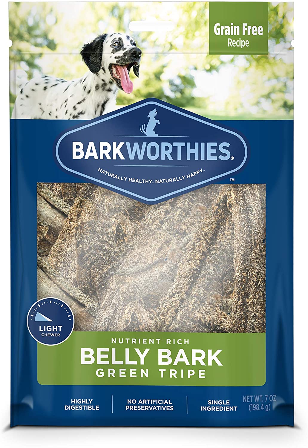 Barkworthies Dog Green Tripe Belly Bark 7oz
