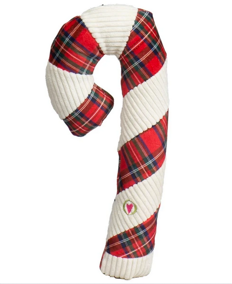 HuggleHounds Holiday 2020 Totally Tartan Candy Cane - Super Size