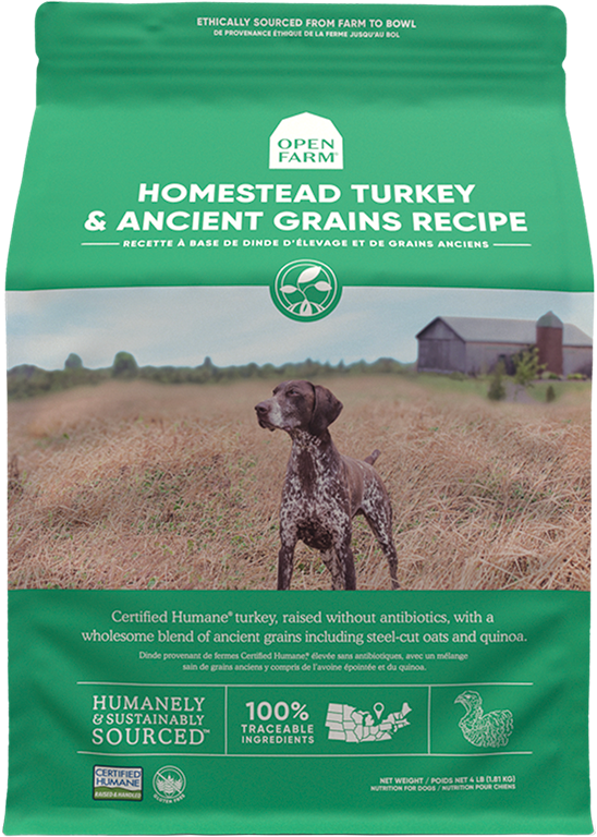 Open Farm Turkey & Ancient Grains Dog Food 4lb