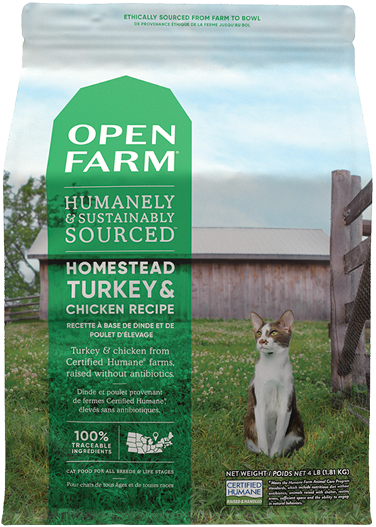 Open Farm Cat Homestead Turkey and Chicken 4lb