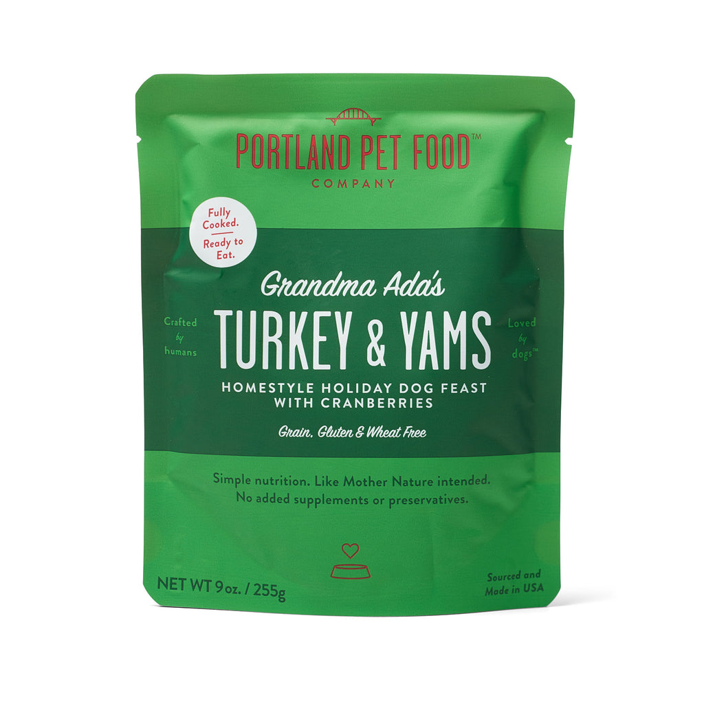 Portland Pet Food Meal Pouch - Grandma Ada's Turkey & Yams 9oz