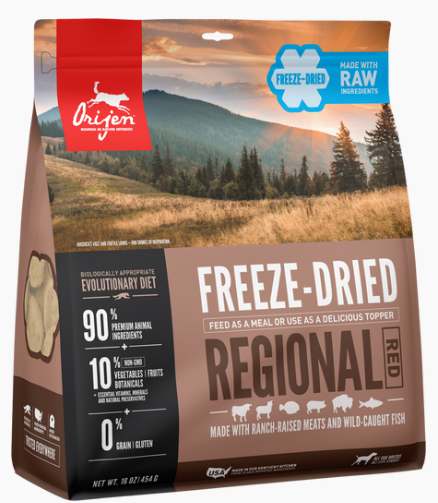 Orijen Dog Freeze Dried Food Regional Red 16oz