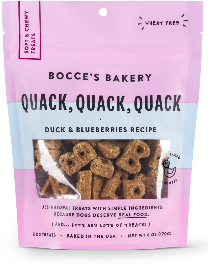 Bocce's Bakery Quack Quack Quack Soft and Chewy Treats