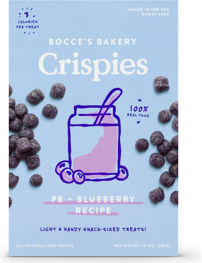 Bocce's Bakery Crispies - PB & Blueberry 10oz