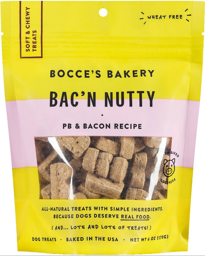 Bocce's Bakery Bac' N Nutty Soft & Chewy Treats