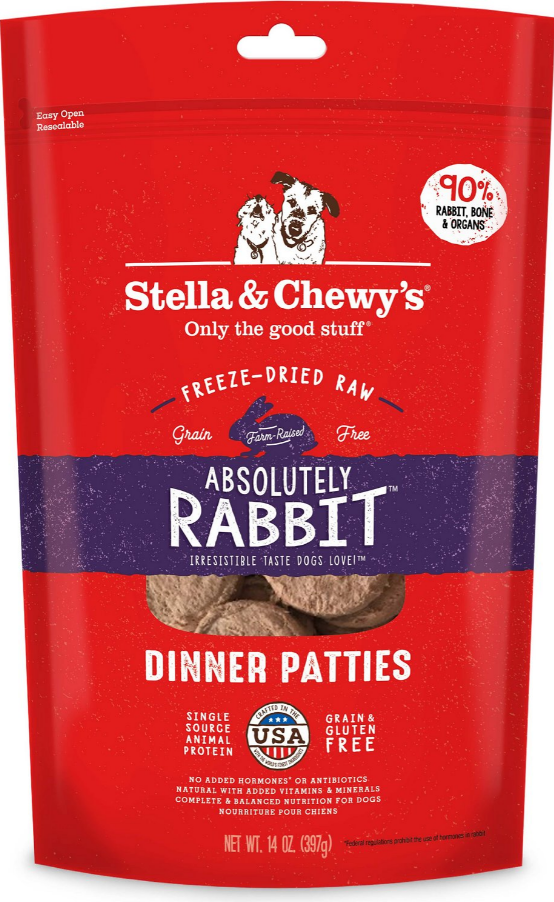 Stella & Chewy's Frozen Raw Rabbit Dinner Dog Food
