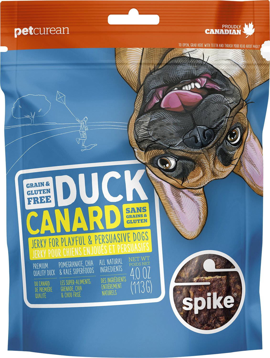 Spike Jerky Dog Treat - Duck 4 oz
