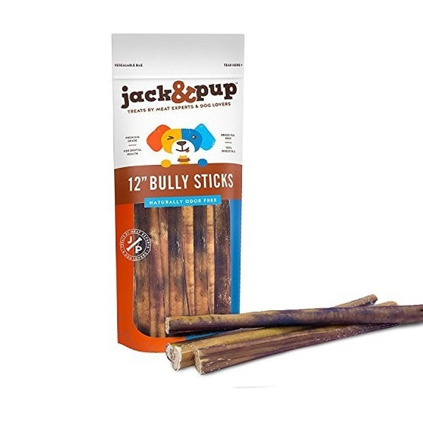 Jack & Pup Odor Free Bully Stick 3Pk Bag