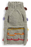 Love Thy Beast Rainbow Grey Pom Pom Knit Sweater