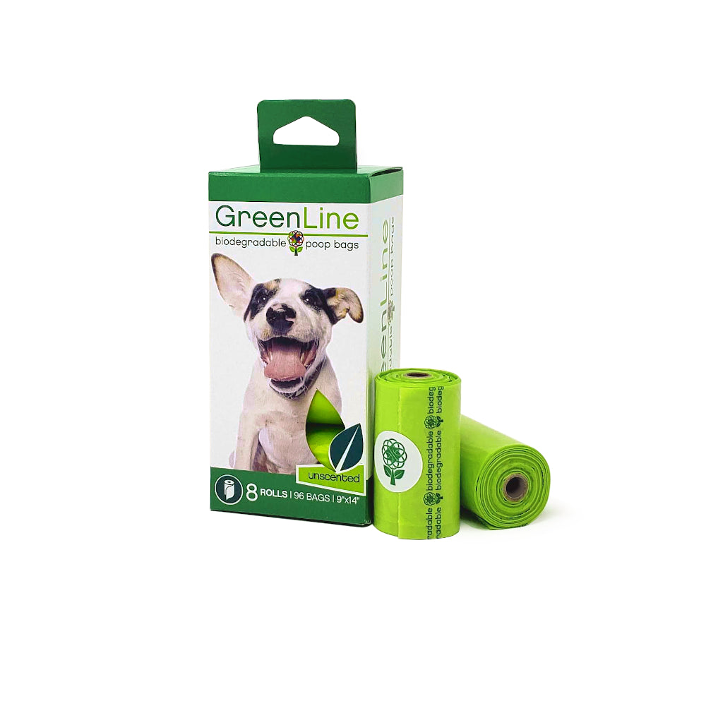 GreenLine Biodegradable Poop Bags  8 Rolls