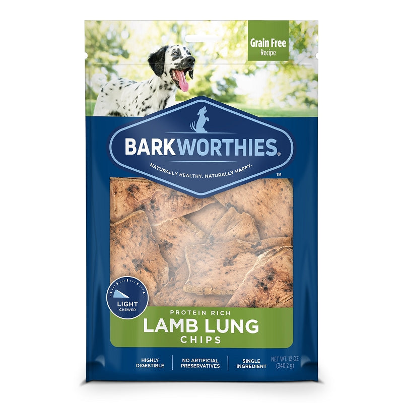 Barkworthies Dog USA Lamb Lung Chip 12oz