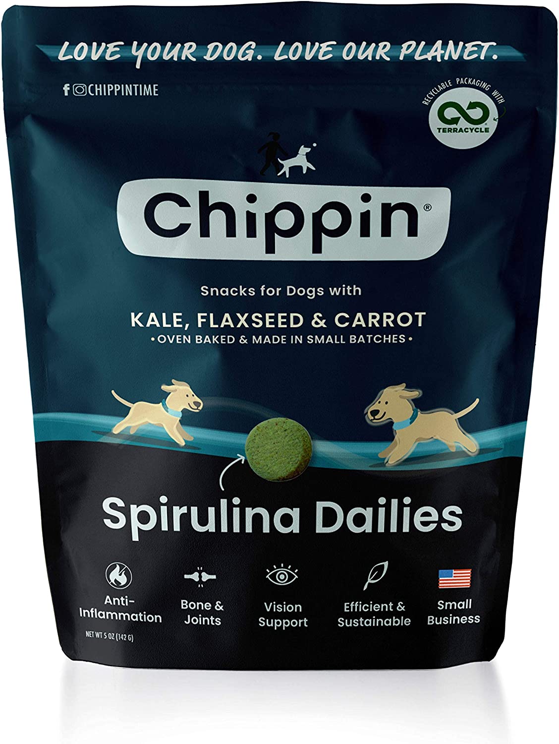 Chippin Spirulina Dailies Kale Flaxseed Carrot 5 oz