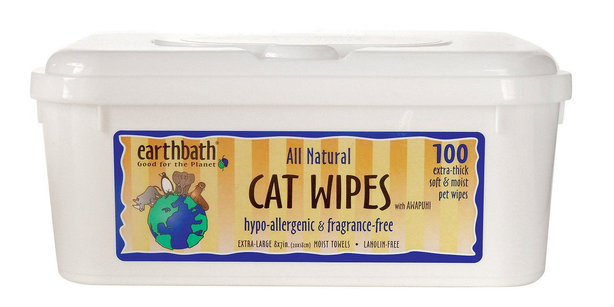 Earthbath Cat Wipe Hypo-Allergenic 100 Count