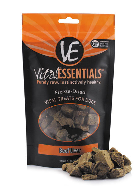 Vital Essentials Dog Freeze Dried Beef Liver Treat 2.1oz