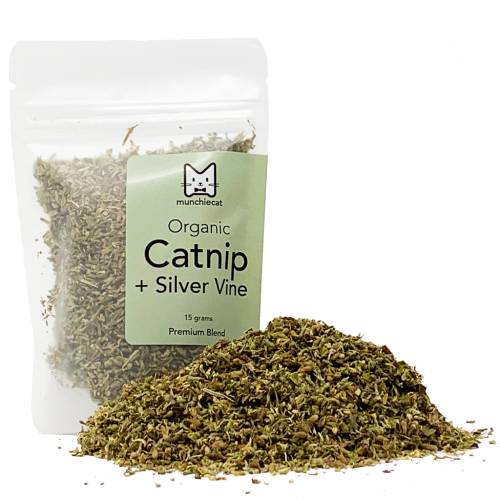 MunchieCat Organic Catnip + Silvervine, Premium Blend - Small (15g)