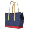 Love Thy Beast Navy &amp; Red Canvas Pet Tote