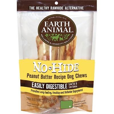 Earth Animal No Hide Peanut Butter Chews 2 pack