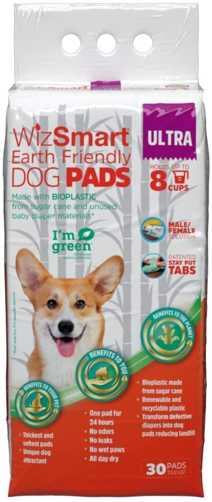 WizSmart Premium Earth Friendly Dog Pads 30 Pack